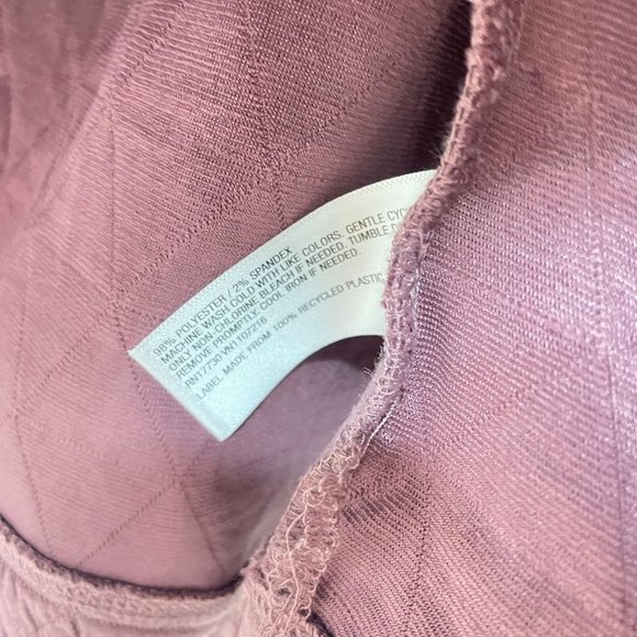 A New Day Women Knit Dress Large Quilted Purple Half Sleeve Mini Soft Tiered New - Picture 9 of 12